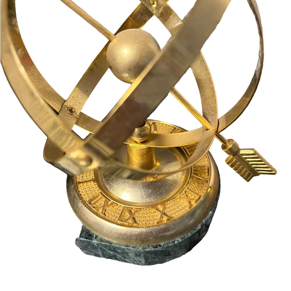Vintage Brass & Marble Bookends